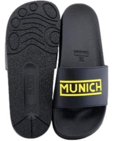 Man and boy Flip flops MUNICH PALAS FLAT SLIDER MAN C-BLACK 328 NEGRO