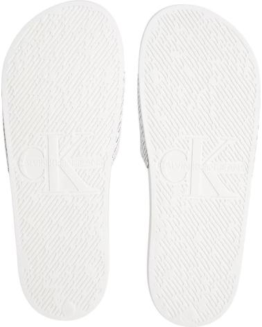 CALVIN KLEIN CHANCLAS CON LOGO ESTAMPADO BLANCO