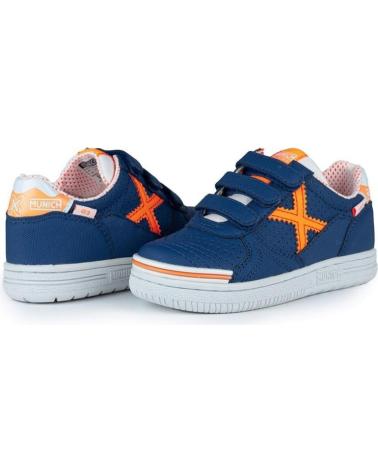 Sportif pour Fille et Garçon MUNICH ZAPATILLAS G-3 JUNIOR VELCRO 408 AZUL