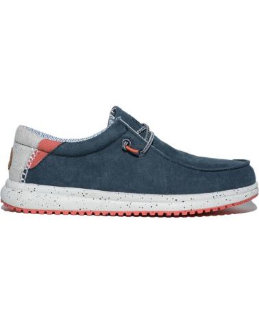 Zapatos de Hombre WALK IN PITAS 54 NIAS ZAPATO WALLABI DE HOMBRE DE LINO Y ALGODON - AZUL MA AZUL MARINO