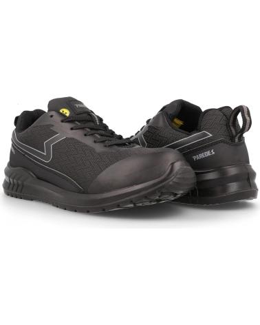 Deportivas de Mujer y Hombre y Niña y Niño PAREDES ZAPATILLAS DE SEGURIDAD FLEXIBILIDAD Y PROTECCION ROSS NEGRO NEGRO