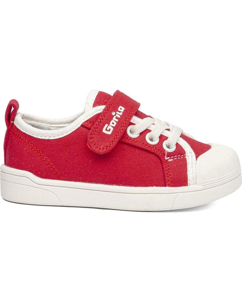 Sportif-De-Niña-GORILA-ZAPATILLAS-DEPORTE-77102-CANVAS-GLOBO-ROJO