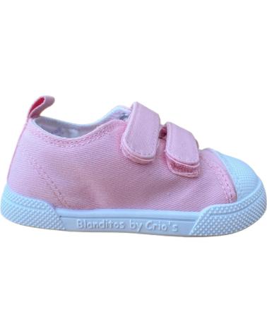Zapatillas deporte pour Fille crios BLANDITOS DE ZAPATILLA LONA MELON ROSA