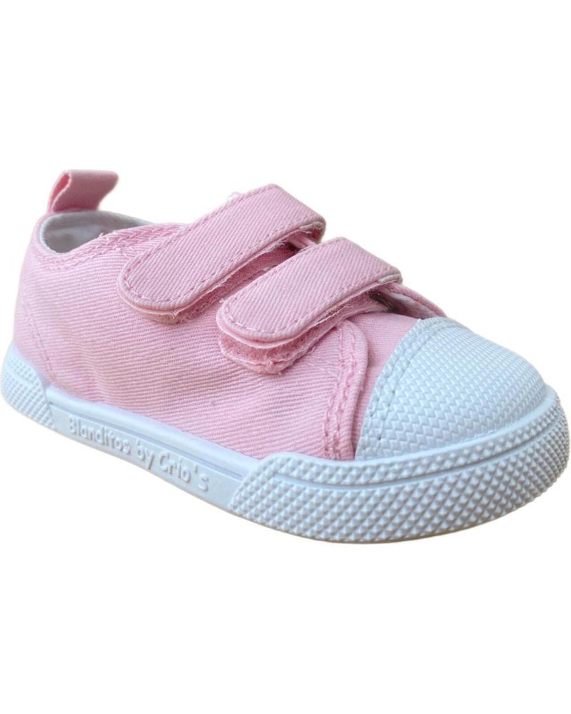 Zapatillas deporte pour Fille crios BLANDITOS DE ZAPATILLA LONA MELON ROSA