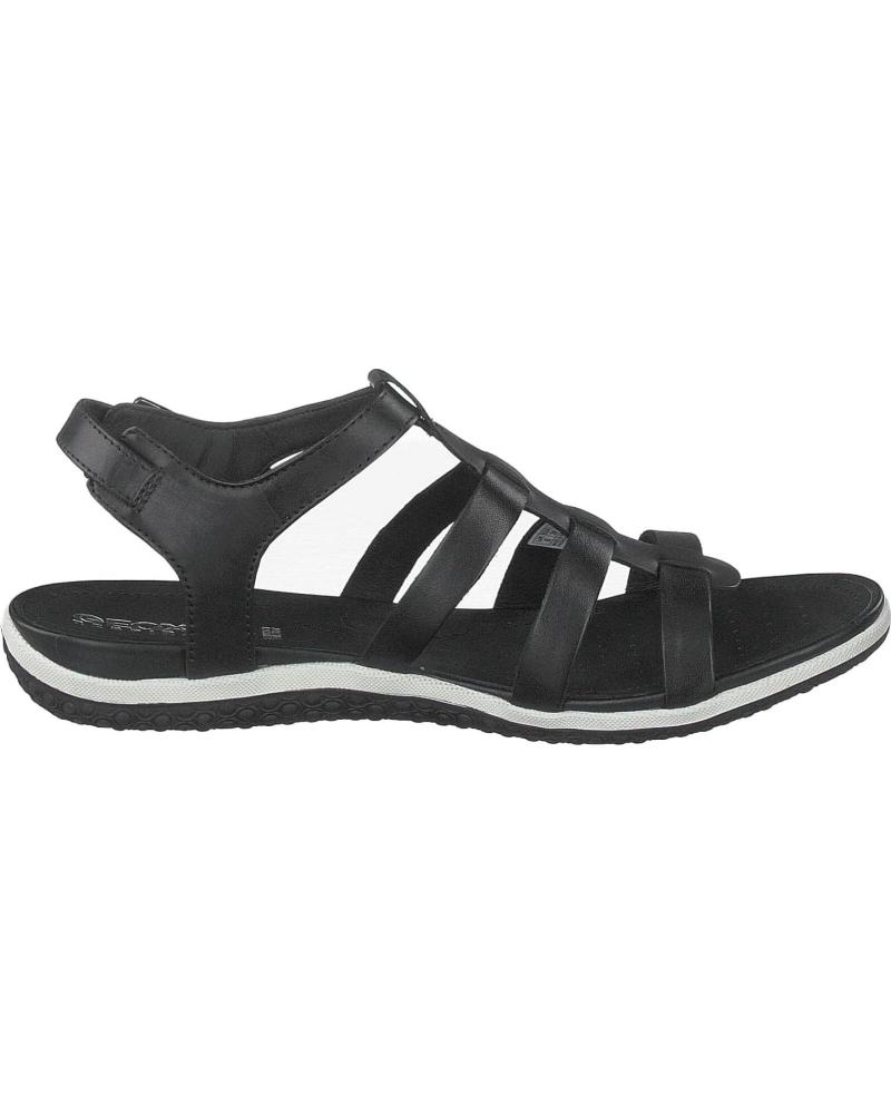 Sandalias de Mujer GEOX SANDALIA CASUAL DE PIEL CON SUELA DE GOMA TRANSPIRABLE NEGRO