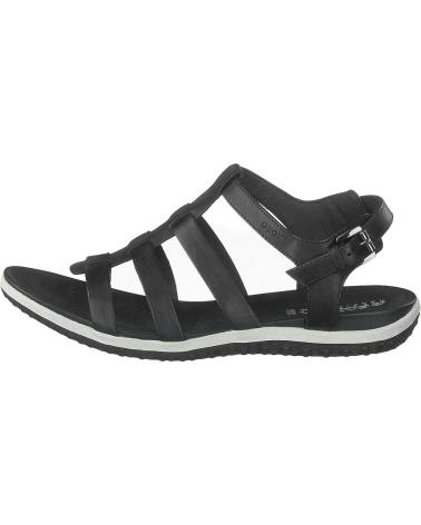Sandalias de Mujer GEOX SANDALIA CASUAL DE PIEL CON SUELA DE GOMA TRANSPIRABLE NEGRO