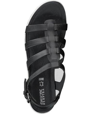 Sandalias de Mujer GEOX SANDALIA CASUAL DE PIEL CON SUELA DE GOMA TRANSPIRABLE NEGRO