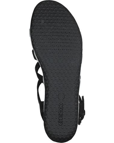 Sandalias de Mujer GEOX SANDALIA CASUAL DE PIEL CON SUELA DE GOMA TRANSPIRABLE NEGRO