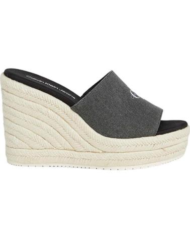Sandalias de Mujer CALVIN KLEIN SANDALIA SLIDE WEDGE ROPE SANDAL ML BTW NEGRO