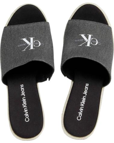 Sandalias de Mujer CALVIN KLEIN SANDALIA SLIDE WEDGE ROPE SANDAL ML BTW NEGRO