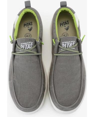 Schuhe für Herren WALK IN PITAS BIARRITZ - ZAPATO WALLABI DE ALGODON LAVADO - GRIS
