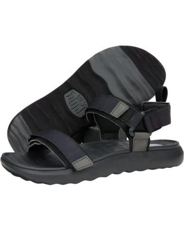 Sandales pour Homme HEY DUDE HD40712 CARSON SANDALIA DE HOMBRE CORREAS ELASTICAS - NEGRO