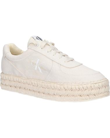 Deportivas de Mujer CALVIN KLEIN YW0YW01437 ESPADRILLE 0F9 CREAMY WHITE-BRIGHT WHITE