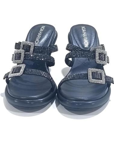 Sandalias de Mujer NOA HARMON SANDALIA VESTIR EN TEXTIL CON TACON Y PLATAFORMA NEGRO