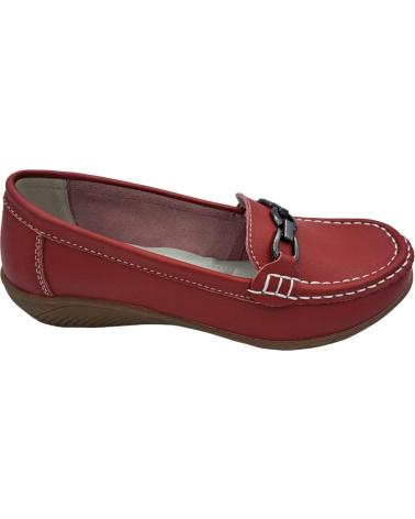 Zapatos de Mujer CALZADOMANIA MOCASIN MUJER PIEL ROJO