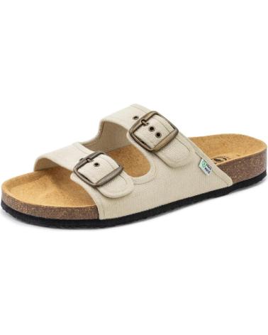 Sandalias de Niño NATURAL WORLD 7001E U TROPIC ALIA UNISEX DE DOS TIRAS DE ALGODON ORGAN SAND
