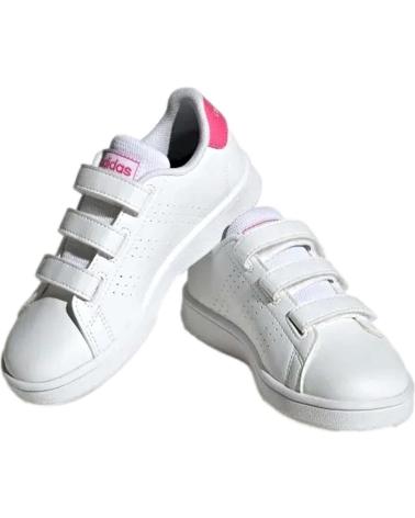 Zapatos de Niña y Niño ADIDAS ZAPATILLAS ADVANTAGE CF PARA NINOS UNISEX EN COLOR BLANCO BLANCO