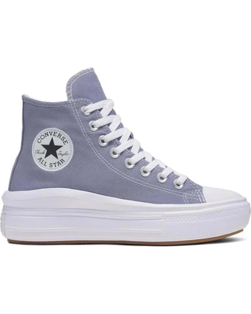Esportes  de Mulher e Menina CONVERSE A06500C CHUCK TAYLOR ALL STAR MOVE THUNDER DAZE-WHITE-GUM AZUL