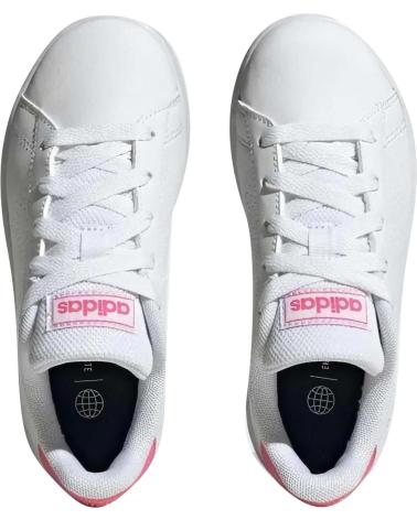 Zapatos de Niña y Niño ADIDAS ZAPATILLAS ADVANTAGE K PARA NINOS UNISEX EN COLOR BLANCO BLANCO