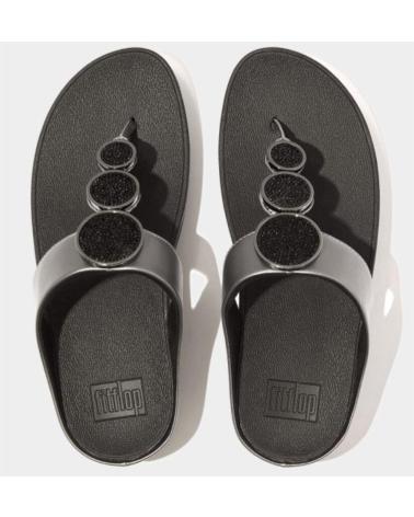 Sandalias de Mujer FITFLOP SANDALIA HJ1-323 W HALO BEAD CIRCLE PEWTER BLACK