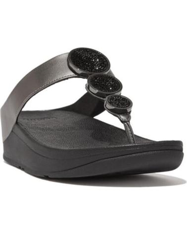 Sandalias de Mujer FITFLOP SANDALIA HJ1-323 W HALO BEAD CIRCLE PEWTER BLACK