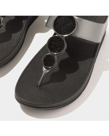 Sandalias de Mujer FITFLOP SANDALIA HJ1-323 W HALO BEAD CIRCLE PEWTER BLACK