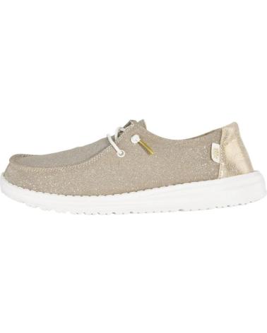 Mocasines de Mujer HEY DUDE MUJER MOCASINES WENDY METALLIC SPARKLE 41082-710 ORO AMARILLO