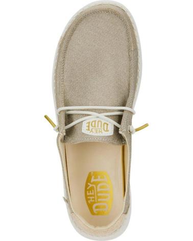Mocasines de Mujer HEY DUDE MUJER MOCASINES WENDY METALLIC SPARKLE 41082-710 ORO AMARILLO