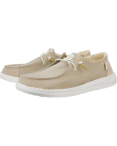 Mocasines de Mujer HEY DUDE MUJER MOCASINES WENDY METALLIC SPARKLE 41082-710 ORO AMARILLO