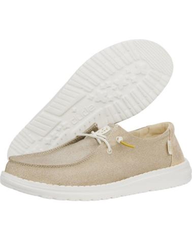 Mocasines de Mujer HEY DUDE MUJER MOCASINES WENDY METALLIC SPARKLE 41082-710 ORO AMARILLO