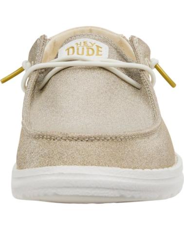 Mocasines de Mujer HEY DUDE MUJER MOCASINES WENDY METALLIC SPARKLE 41082-710 ORO AMARILLO