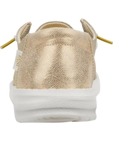 Mocasines de Mujer HEY DUDE MUJER MOCASINES WENDY METALLIC SPARKLE 41082-710 ORO AMARILLO