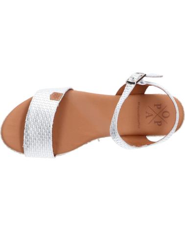 Sandalias de Mujer POPA 031 ARAMBOL TRELAM PLATA TRECCIA CB30402 006