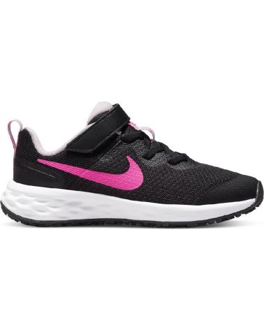 Sportivo per Bambina NIKE ZAPATILLAS NINO MODELO REVOLUTION 6 LITTLE KID COLOR NEGRO 0 007