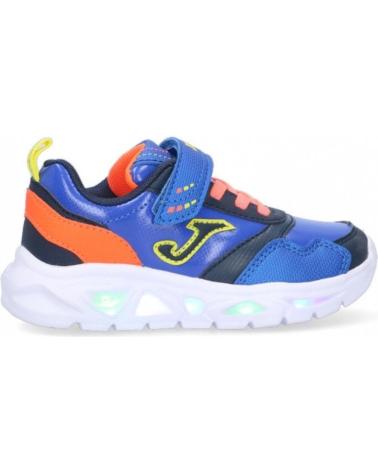 Sneaker für Mädchen und Junge JOMA STAR JR LUCES AZUL-NARANJA-FLUOR 2204 - 26 VARIOS COLORES