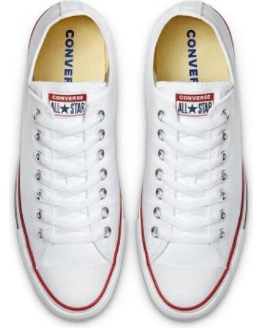 Sportif pour Femme et Fille et Garçon CONVERSE CT OX CHUCK TAYLOR LEA PIEL BAJA BLANC ROJO