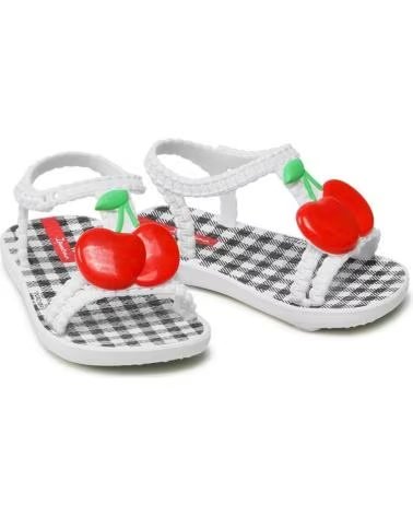Tongs pour Fille IPANEMA MY FIRST VII BABY 83189 WHITE-BLACK-RED