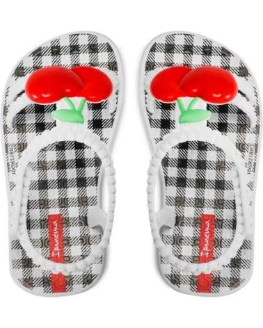 Tongs pour Fille IPANEMA MY FIRST VII BABY 83189 WHITE-BLACK-RED