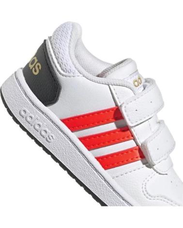 Deportivas de Niña y Niño ADIDAS HOOPS 2 0 CMF I BB VELCRO JA - 21 BLANCO-NARAN