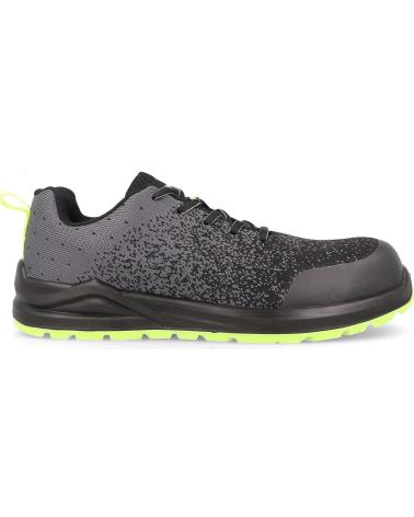 Deportivas de Mujer y Hombre y Niña y Niño PAREDES ZAPATOS DE SEGURIDAD TEJIDO ALTA RESISTENCIA LASER NEGRO NEGRO
