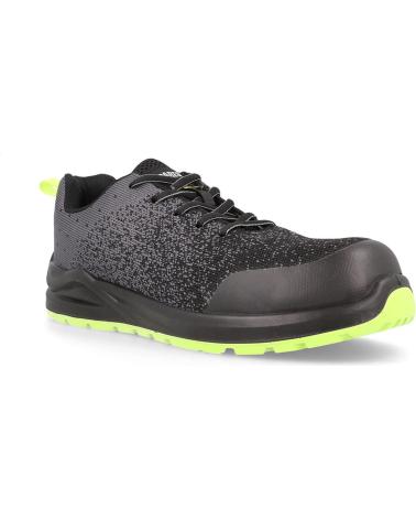 Deportivas de Mujer y Hombre y Niña y Niño PAREDES ZAPATOS DE SEGURIDAD TEJIDO ALTA RESISTENCIA LASER NEGRO NEGRO