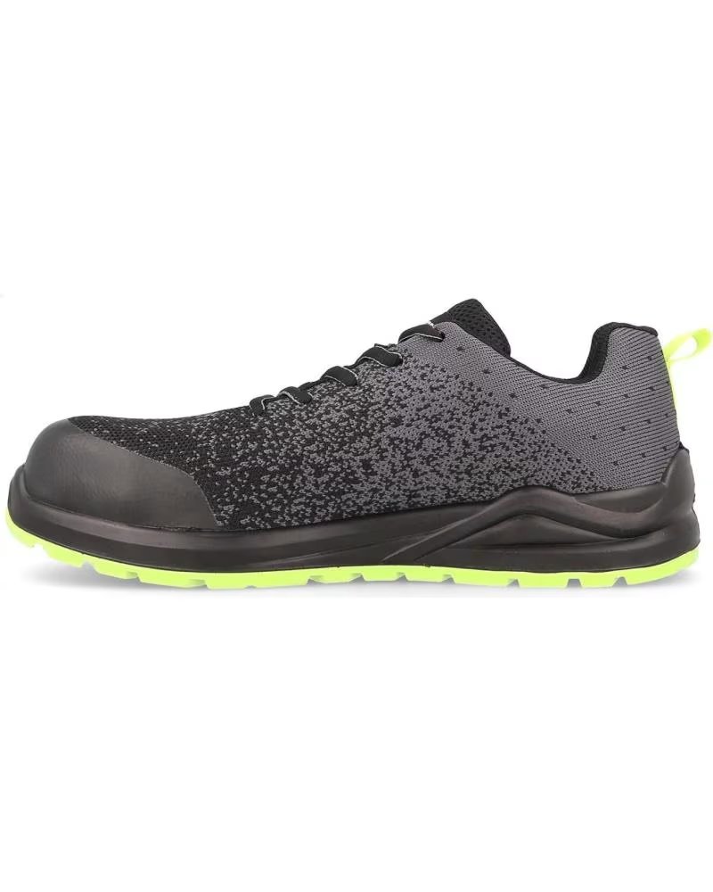 Sportivo-De-Hombre-PAREDES-ZAPATOS-DE-SEGURIDAD-TEJIDO-ALTA-RESISTENCIA-LASER-NEGRO-NEGRO