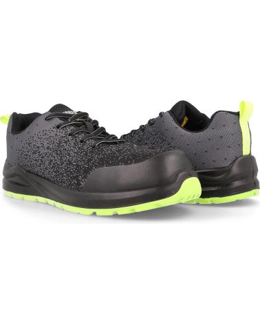 Deportivas de Mujer y Hombre y Niña y Niño PAREDES ZAPATOS DE SEGURIDAD TEJIDO ALTA RESISTENCIA LASER NEGRO NEGRO