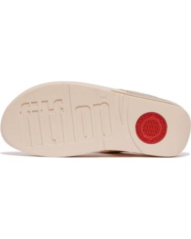Zehansandalen für Damen FITFLOP SANDALIAS PLANAS LULU OPUL TOE-POST MUJER ORO DORADO