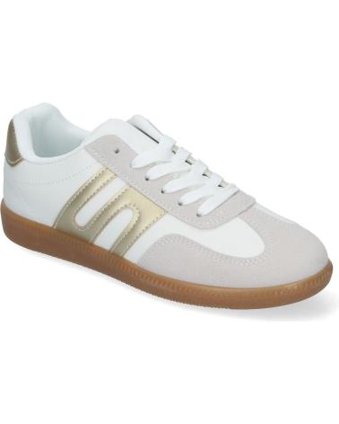Deportivas de Mujer PUNTO SALAO ZAPATILLAS DORADAS PLANAS COMODAS PARA MUJER G-011 AMARILLO