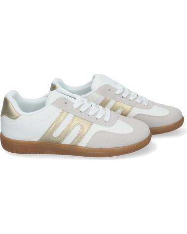 Deportivas de Mujer PUNTO SALAO ZAPATILLAS DORADAS PLANAS COMODAS PARA MUJER G-011 AMARILLO