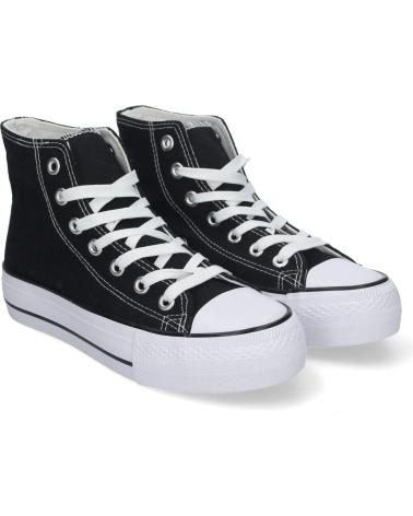 Sneaker für Damen PUNTO SALAO ZAPATILLAS COMODAS ABOTINADAS PARA MUJER COLOR EV-300 NEGRO