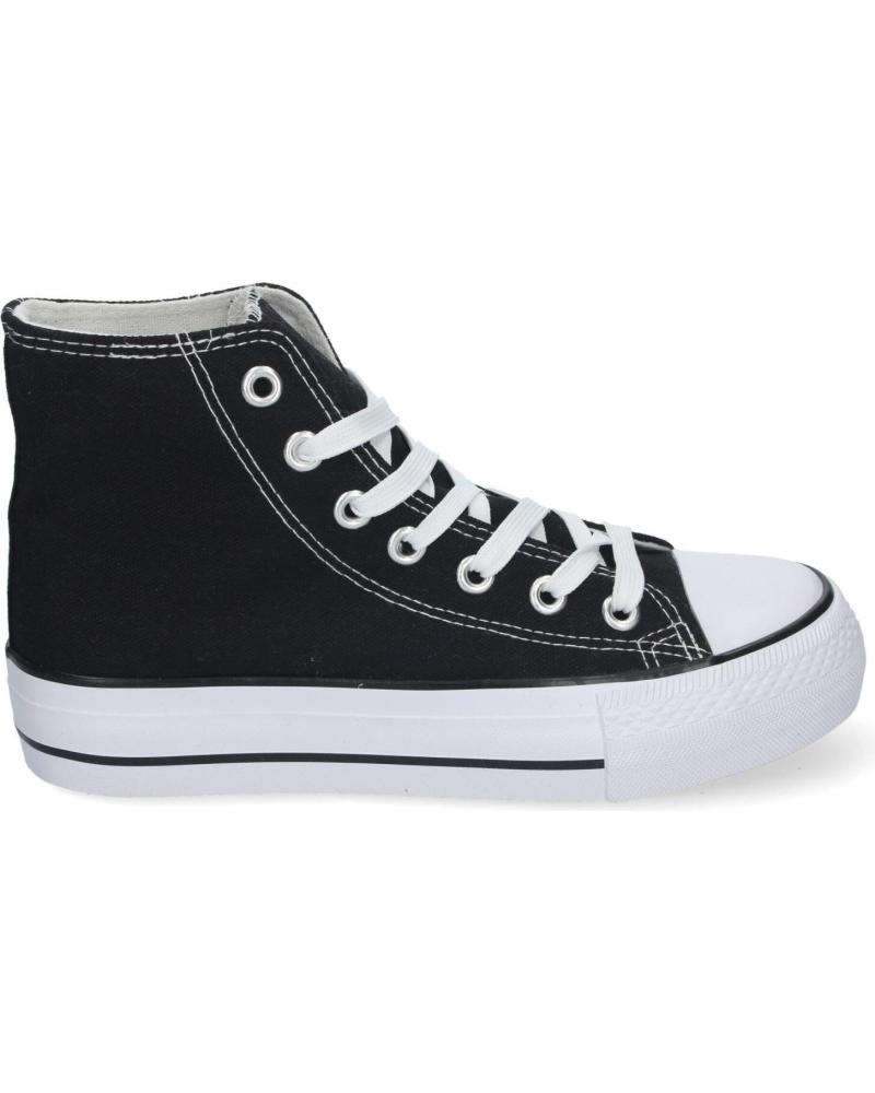 Sneaker für Damen PUNTO SALAO ZAPATILLAS COMODAS ABOTINADAS PARA MUJER COLOR EV-300 NEGRO
