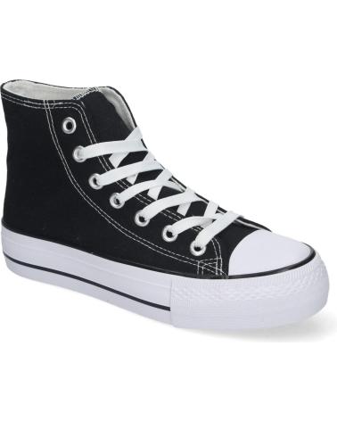 Sneaker für Damen PUNTO SALAO ZAPATILLAS COMODAS ABOTINADAS PARA MUJER COLOR EV-300 NEGRO