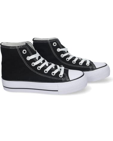 Sneaker für Damen PUNTO SALAO ZAPATILLAS COMODAS ABOTINADAS PARA MUJER COLOR EV-300 NEGRO